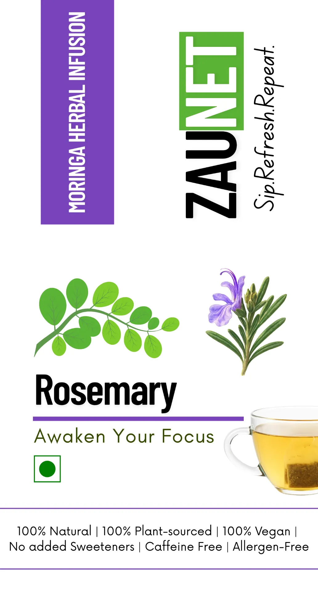 [FG-MHI-RMY-25] Moringa Rosemary Herbal Infusion