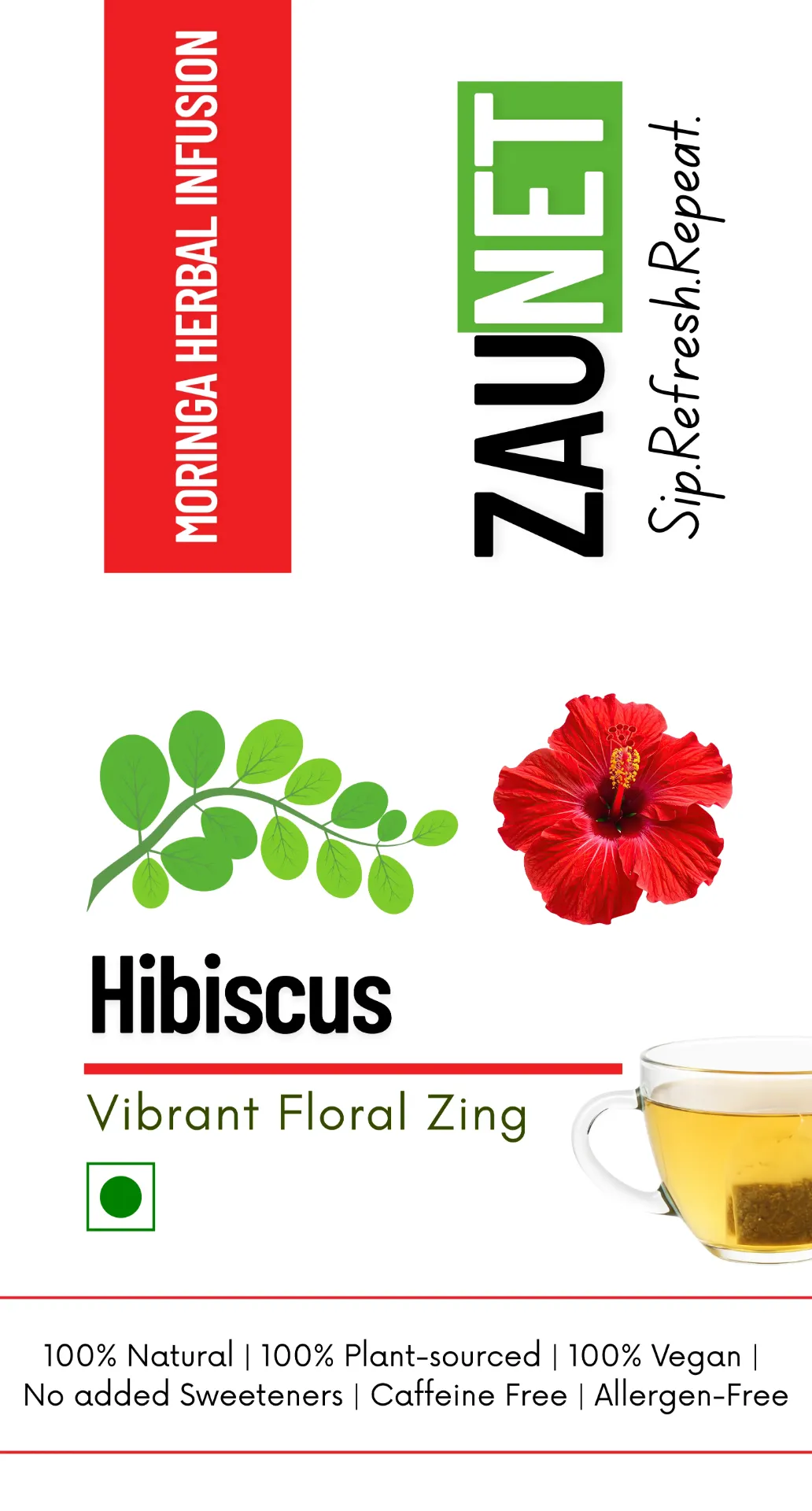 [FG-MHI-HBS-25] Moringa Hibiscus Herbal Infusion