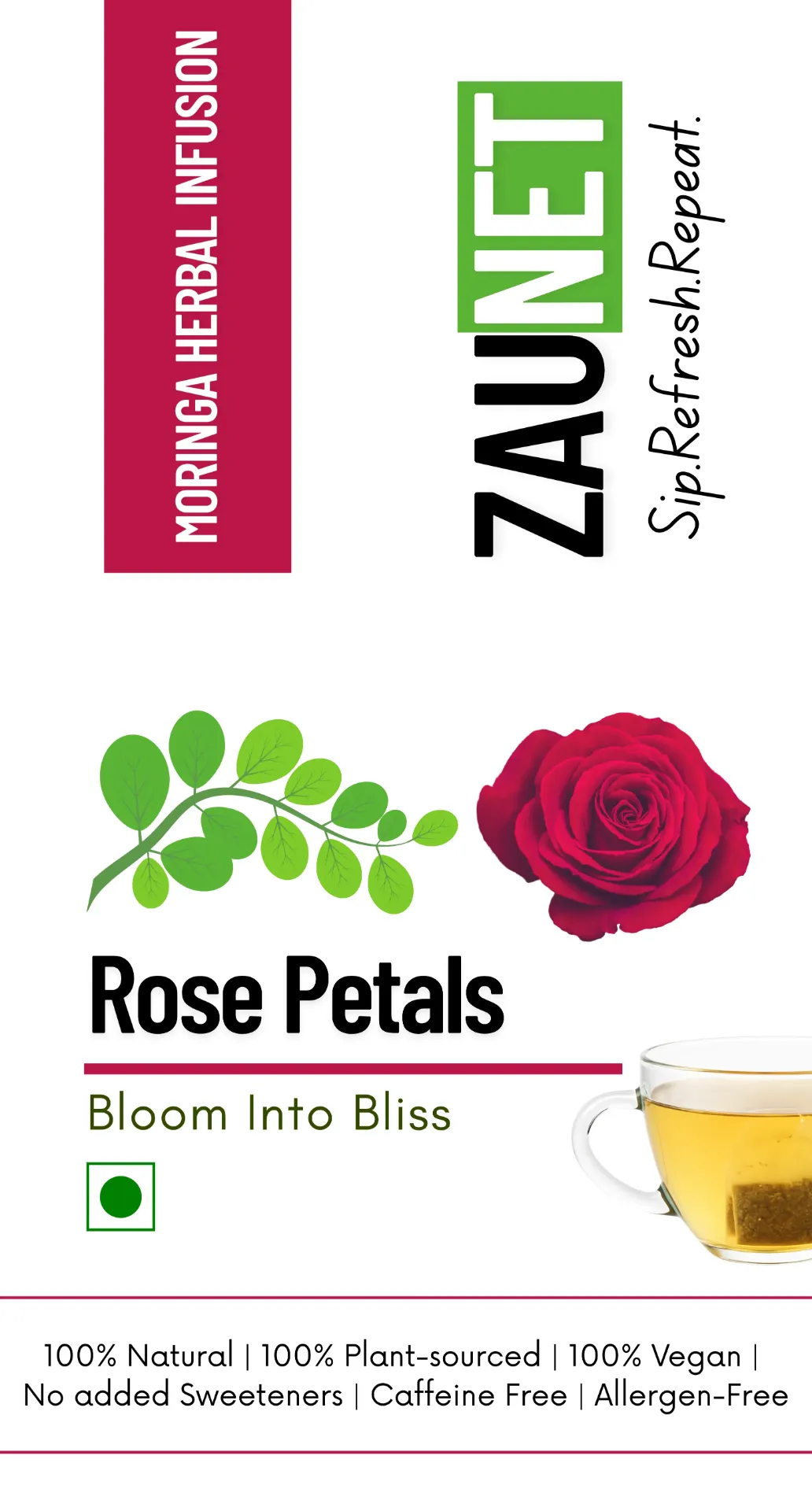 [FG-MHI-RPL-25] Moringa Rose Petals Herbal Infusion